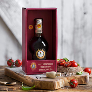 Traditional DOP Balsamic Vinegar of Modena Aged and Extra-aged (12 and 25 years)