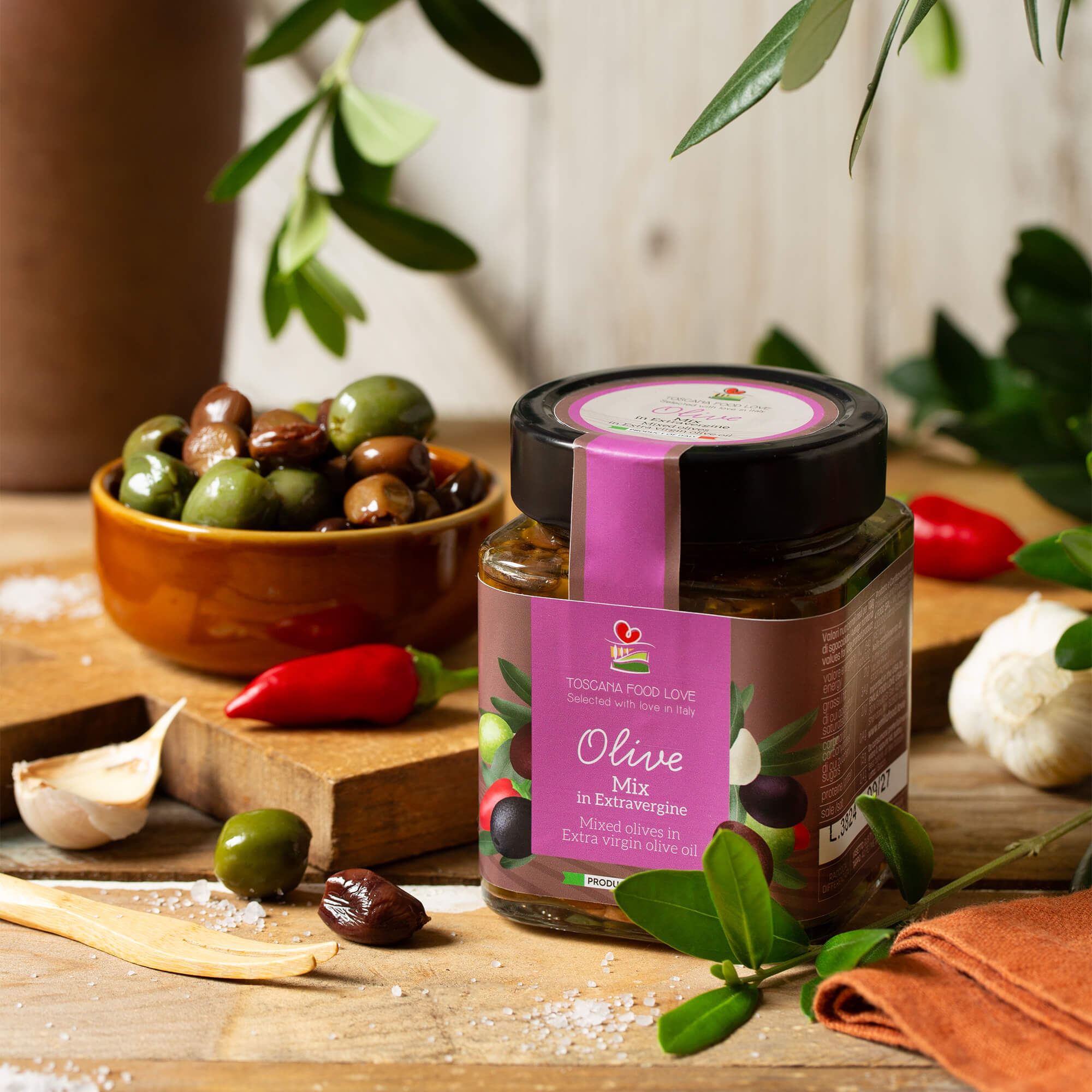Tuscan Olive Quartet | 4 Authentic Olive Varieties | TOSCANA FOOD