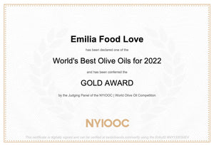 Extra Virgin Olive Oil "Colline di Romagna" DOP GOLD AWARD at NYIOOC (Buy 3 get 1 FREE)