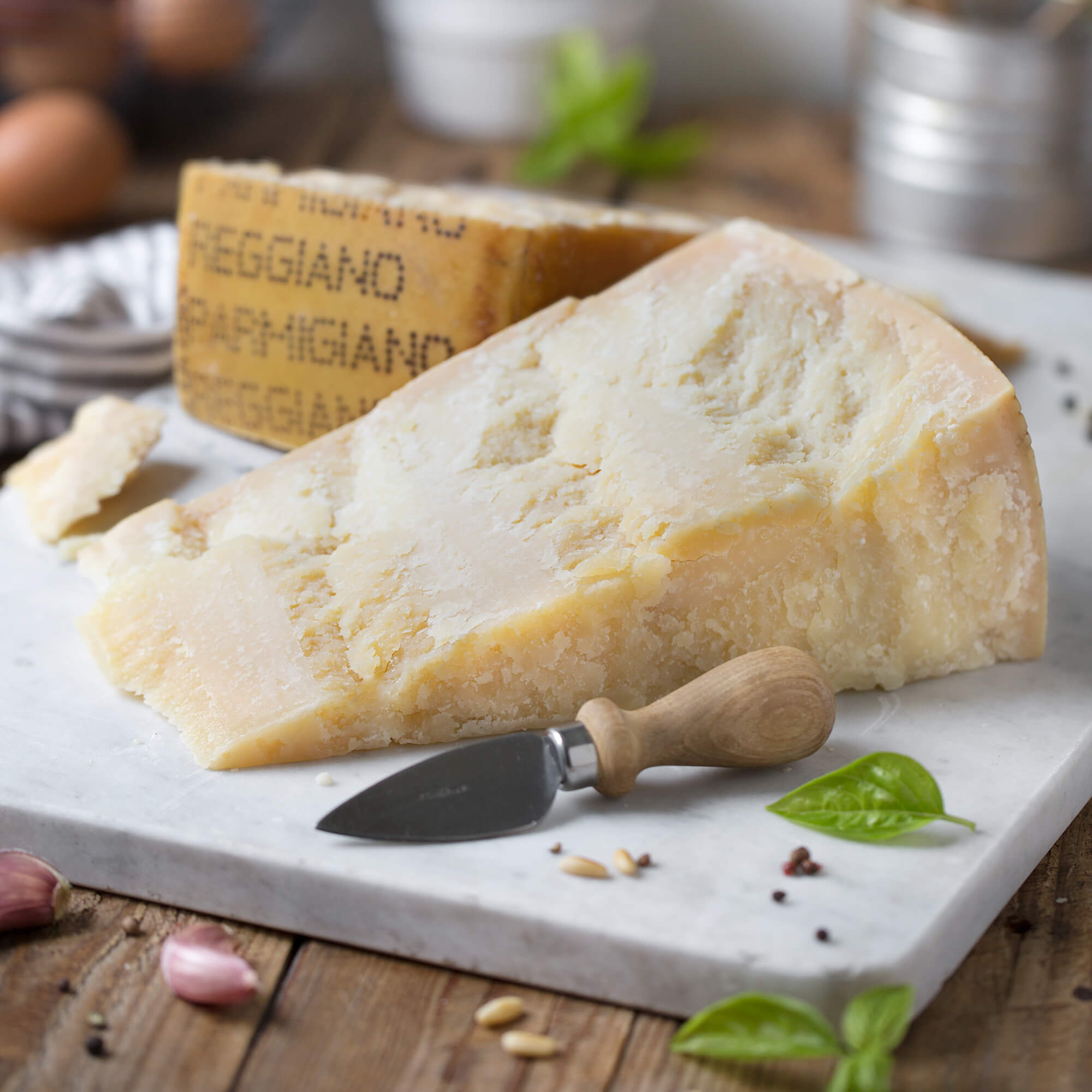 EMILIA FOOD LOVE Parmigiano Reggiano DOP Whole And Half Cheese Wheels - The Only Parmesan - Selected With Love In Italy (Whole Cheese Wheel, 36 Months